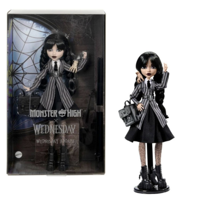 Monster High: Păpușa Wednesday Addams în Ținută Școlară