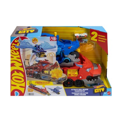 Hot Wheels: Set de joc ''City - Camion transportator Dual Dragon''