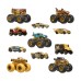 Hot Wheels Monster Trucks: Set de 12 vehicule ''Bigfoot Trophy Champions”