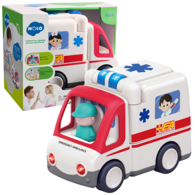 Машина-амбуланс с огнями и звуком