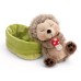 NICI Мягкая игрушка "Ежик с грибами спящий в зеленой корзинке'', 12 см
