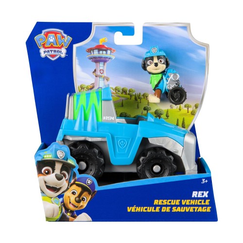 Paw Patrol: Figurina - Rex cu vehicul de salvare Paw Patrol: Figurina - Rex cu vehicul de salvare