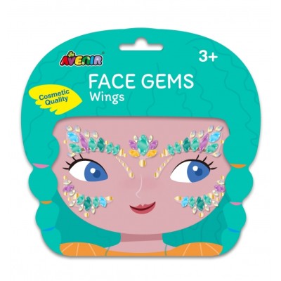 AVE Стразы самоклеящиеся для лица "Крылья"