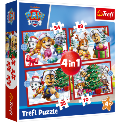 Trefl: Пазл "Paw Patrol XMAS" 4 в 1