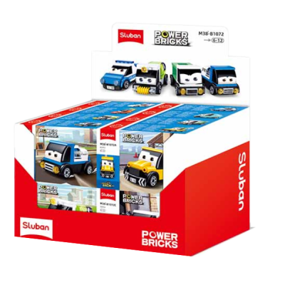 Sluban Конструктор “Авто-помощники”, с инерцией, 8 моделей