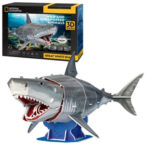 3D Пазл "Большая белая акула", 78 эл.