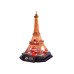 CubicFun 3D Puzzle cu iluminare LED "Turnul Eifel", 51 elem.