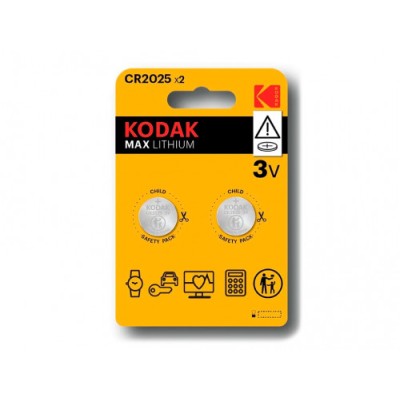Baterii Kodak Max Premium Lithium CR2025 (2 pack blister) 3V