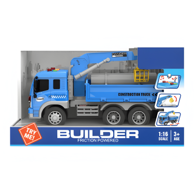 Wenyi Инерционный грузовик с водяной трубой, свет и звук, 1:16