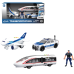 Wenyi Набор полицейских автомобилей с трением, свет и звук, 1:20