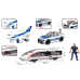 Wenyi Набор полицейских автомобилей с трением, свет и звук, 1:20