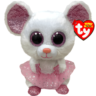 TY Мягкая игрушка "Мышка балерина Nina" 15 см