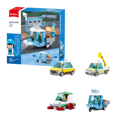 Sluban Конструктор "Городская служба", 4 модели