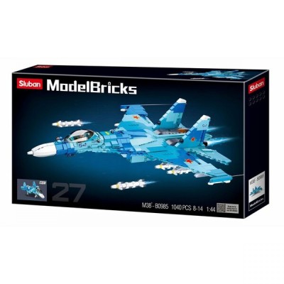Sluban Constructor Model Bricks - Hysteropter Su-27 (2 în 1)
