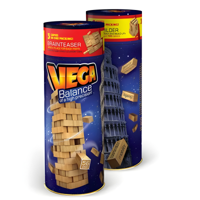 Деревянная настольная игра Большая - "Vega" (3 в 1)