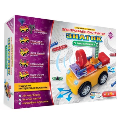 Знаток Электронный конструктор "Интеллектуальный автомобиль" 10 проектов