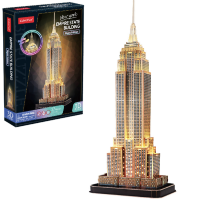 3D Puzzle,,Empire State Building",cu iluminare LED,37 elem.
