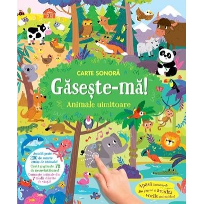 Книга "Удивительные животные. Найди меня!" (рум.)