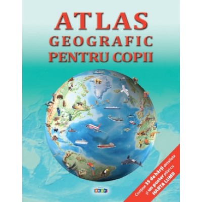 Книга "Детский географический атлас" (рум.)