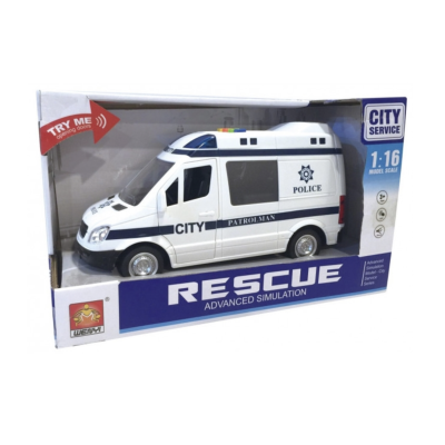 Wenyi 1:16 Masina cu inertie ,,Police Van "(lumina si sunet)
