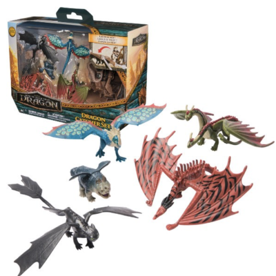 Set de mini figurine cu dragoni,,Cum sa iti dresezi dragonul"