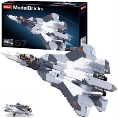 Set de construcție Sluban "Model Bricks Su-57 Fighter" 2in1