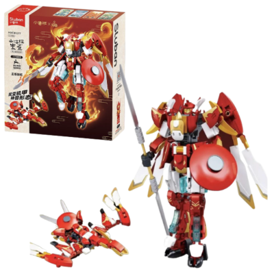 Set de constructie,,Robot-Pasarea Rosie 2 in 1",248 elem.