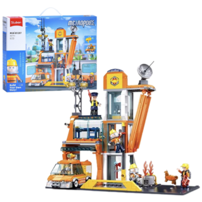 Set de constructie,,Statie de pompieri",407 elem.