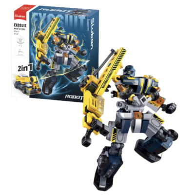Set de constructie,,Robot-macara 2 in 1",246 elem.