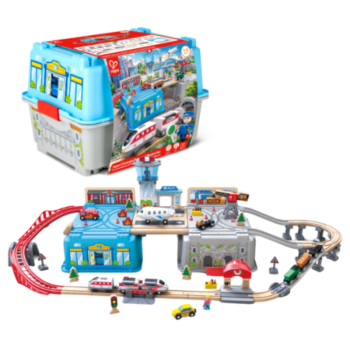 Hape Set de joc "Transport urban în lădiță"