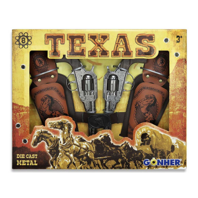 Gonher Set cowboy, 2 revolvere cu teci