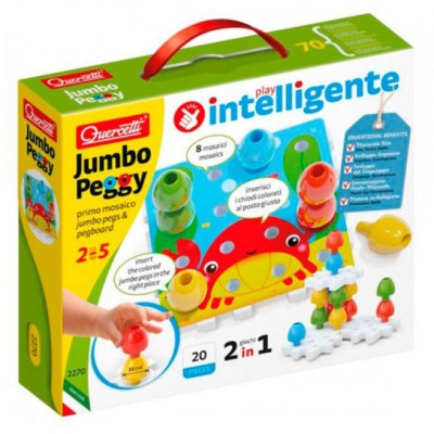 Quercetti Мозайка для малышей "Jumbo Peggy", 20 эл.