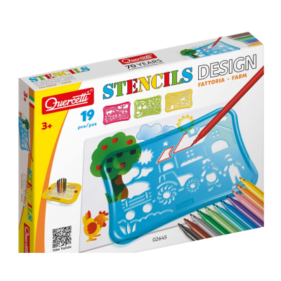 Quercetti Trafareturi "Stencils Design Farm"