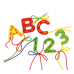 Quercetti Мозайка Игра-шнуровка "Montessori ABC+123"