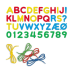Quercetti Мозайка Игра-шнуровка "Montessori ABC+123"