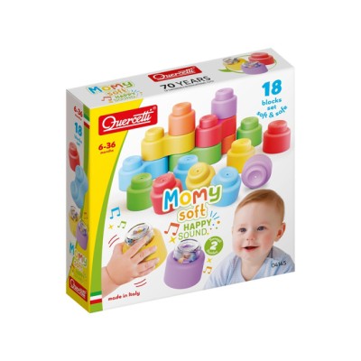 Quercetti Конструктор "Momy Soft Happy Sound", 18 дет.